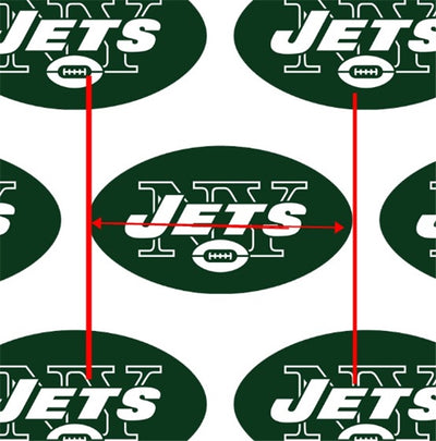 The Jets Football Litchi Printed Faux Leather Sheet Litchi has a pebble like feel with bright colors