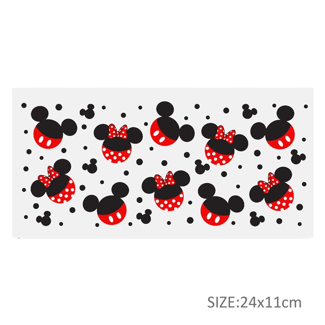Mouse UV DTF Cup Wrap – Cartoon Cup Wrap Design for Tumblers & Cups FeeFiFauxLeather