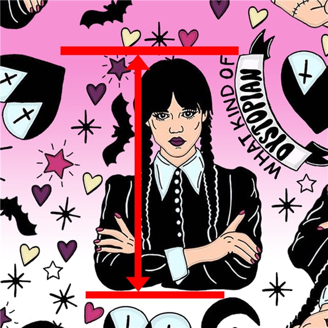 Wednesday Printed Fabric FeeFiFauxLeather