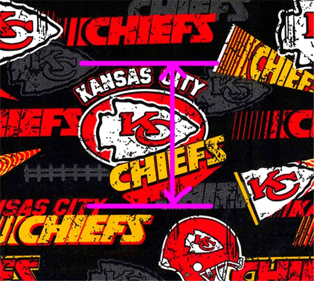Chiefs Football Printed Fabric FeeFiFauxLeather