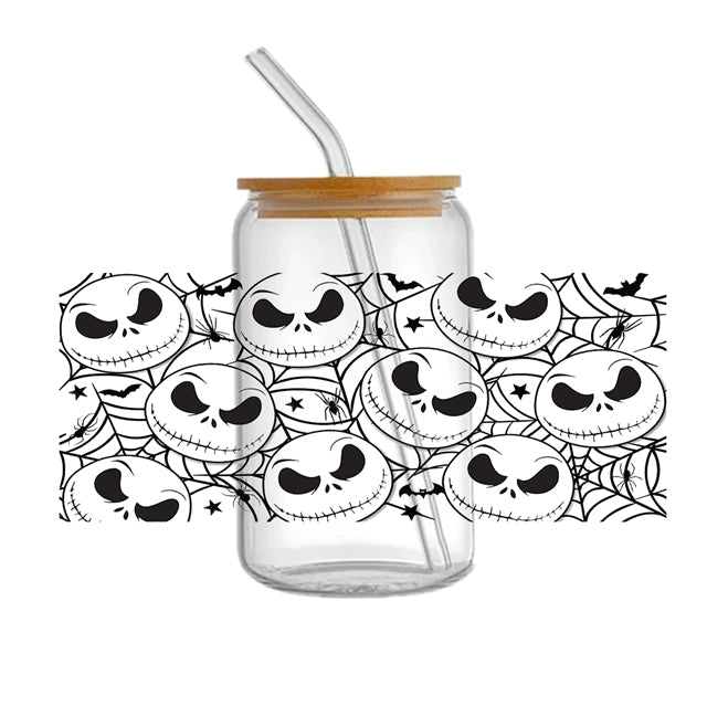 Nightmare Before Christmas UV DTF Glass Can Wrap FeeFiFauxLeather