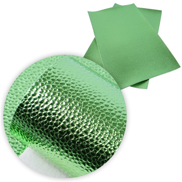 Metallic Litchi Faux Leather Sheet FeeFiFauxLeather