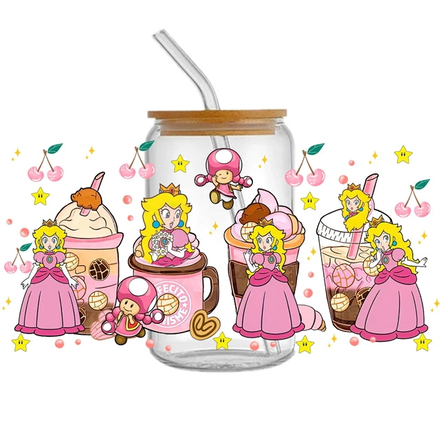 Super Mario UV DTF Cup Wrap – Gaming Cup Wrap Design for Crafting Projects