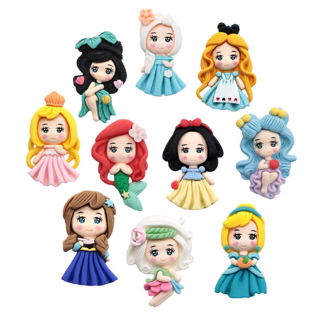 3-D Princess Flat Back Resin Centerpiece FeeFiFauxLeather