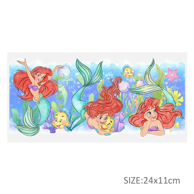 Mermaid Princess UV DTF Glass Can Wrap FeeFiFauxLeather