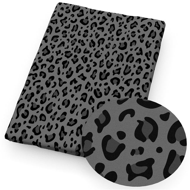 Leopard Textured Liverpool/ Bullet Fabric FeeFiFauxLeather