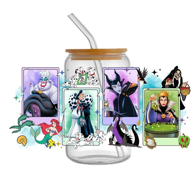 Villains UV DTF Cup Wrap – Cartoon Cup Wrap Design for Tumblers FeeFiFauxLeather