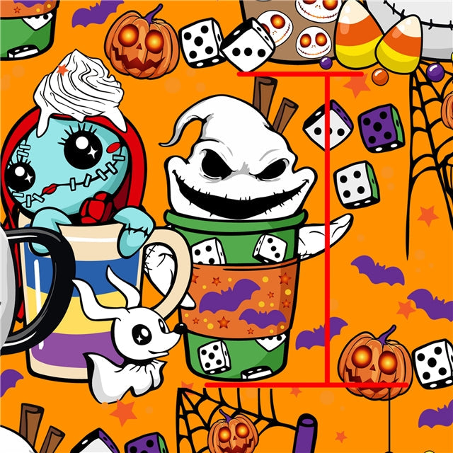 Nightmare Before Christmas Textured Liverpool/ Bullet Fabric FeeFiFauxLeather