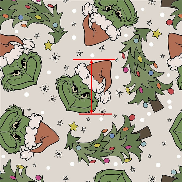 The Grinch Printed See Through Sheet Clear Transparent Sheet FeeFiFauxLeather