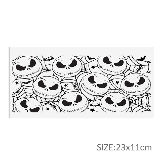 Nightmare Before Christmas UV DTF Glass Can Wrap FeeFiFauxLeather