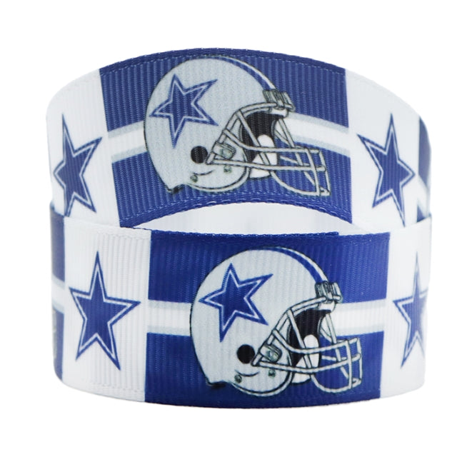 Cowboys Football 1 Yard Printed Grosgrain Ribbon 1 1/2 inch wide