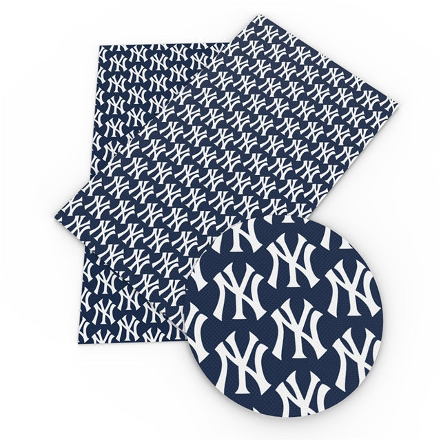 Yankees Baseball Printed See Through Sheet Clear Transparent Sheet FeeFiFauxLeather