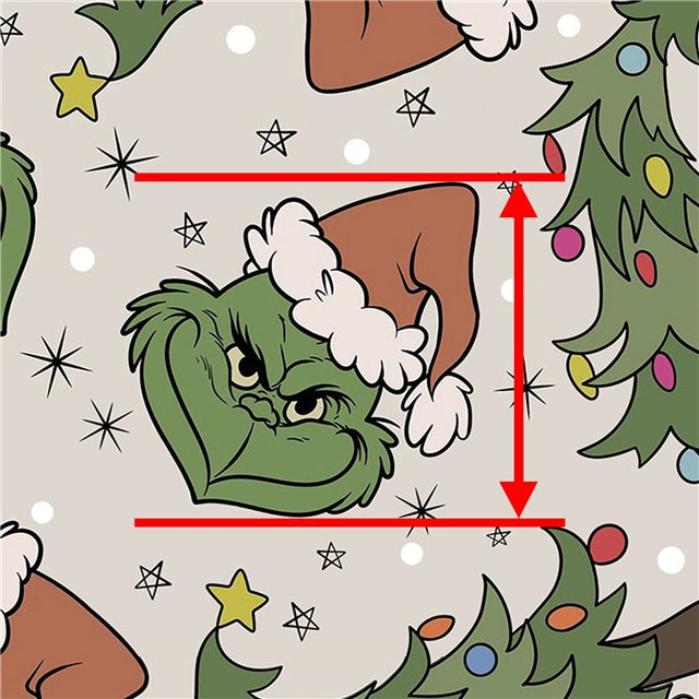 The Grinch Christmas Printed Fabric FeeFiFauxLeather