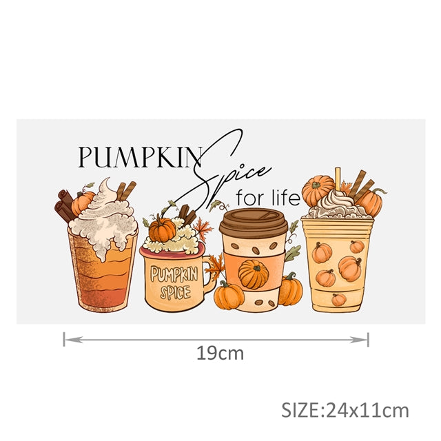 Fall Thanksgiving UV DTF Cup Wrap – Easy Cup Wrap for Tumblers & Projects FeeFiFauxLeather