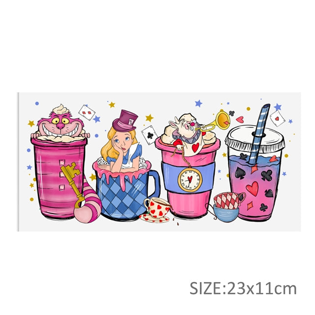 Alice In Wonderland UV DTF Glass Can Wrap FeeFiFauxLeather