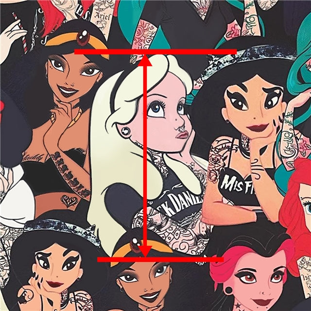 Tattooed Princesses Textured Liverpool/ Bullet Fabric with a textured feel FeeFiFauxLeather