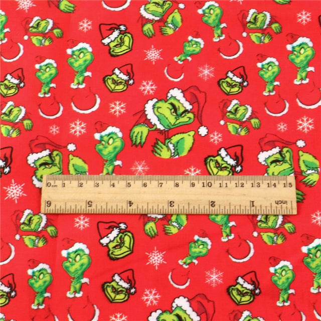 The Grinch Christmas Printed Fabric FeeFiFauxLeather