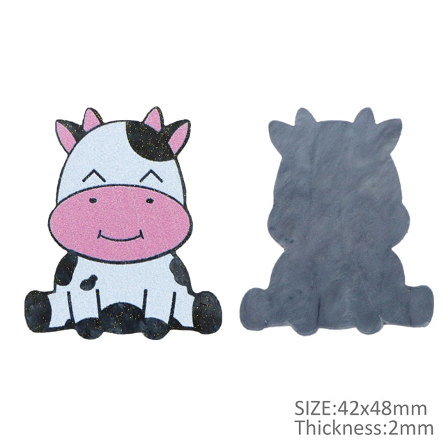 Cow Fine Glitter Resin 5 piece set FeeFiFauxLeather