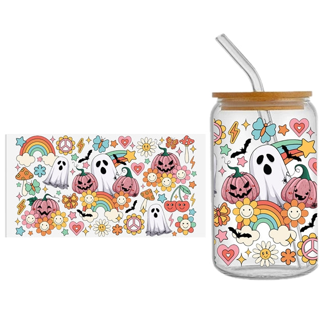 Halloween UV DTF Cup Wrap – Easy Cup Wrap for Tumblers & Projects FeeFiFauxLeather