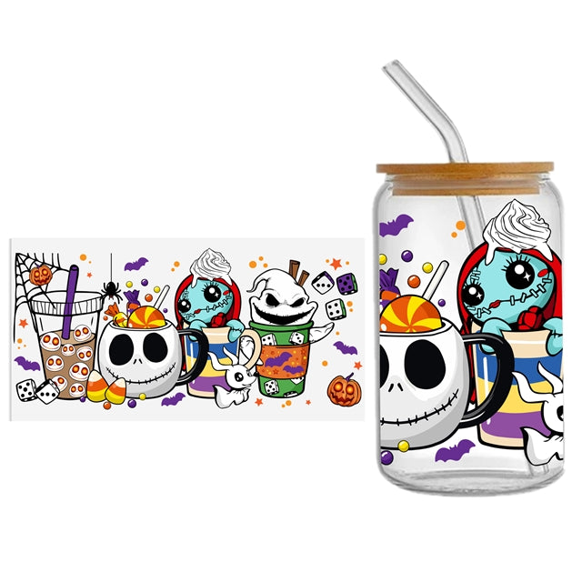 Nightmare Before Christmas UV DTF Cup Wrap – Easy Cup Wrap for Tumblers & Projects FeeFiFauxLeather