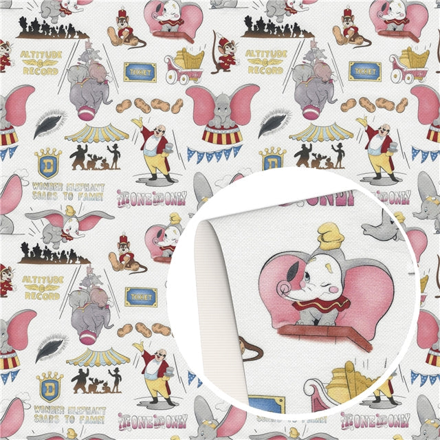 Elephant Printed Faux Leather Sheet FeeFiFauxLeather