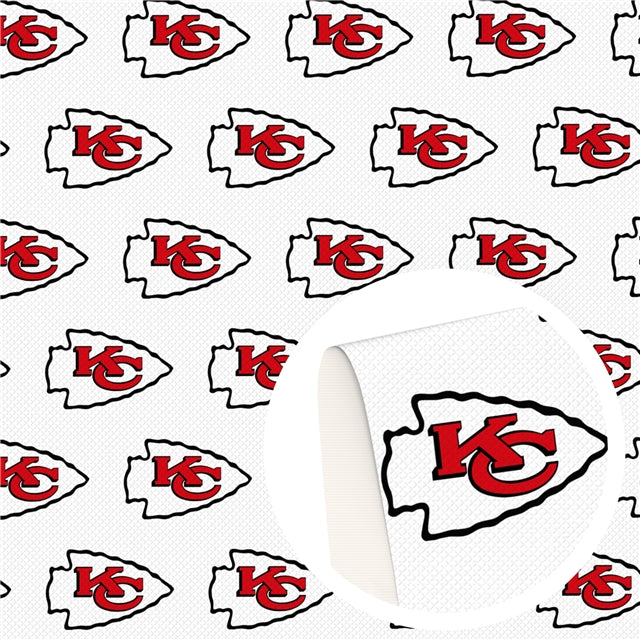 Chiefs Printed Fabric FeeFiFauxLeather