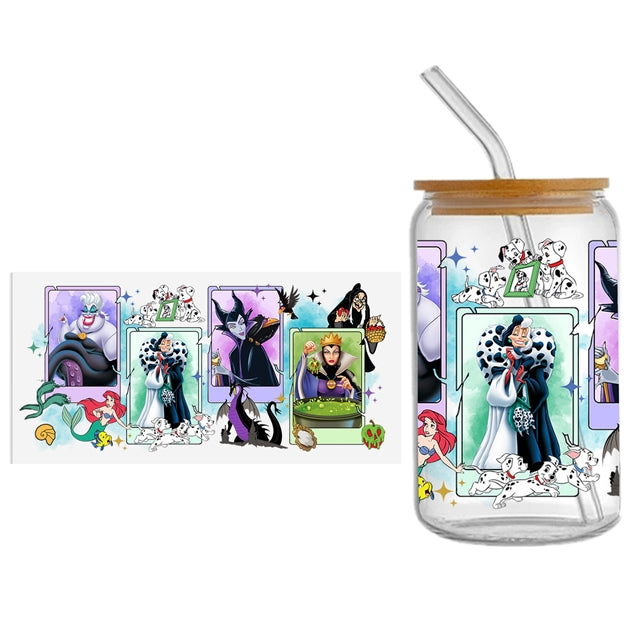 Villains UV DTF Cup Wrap – Cartoon Cup Wrap Design for Tumblers FeeFiFauxLeather
