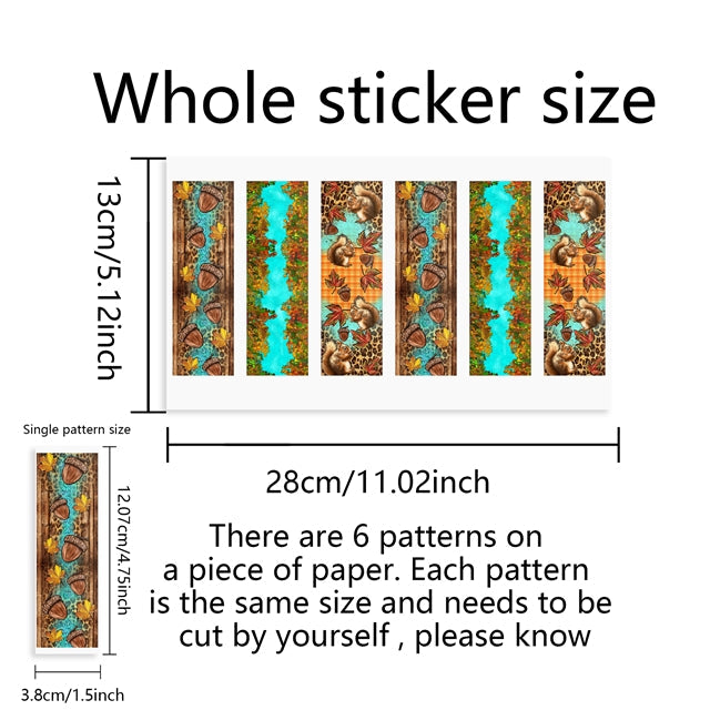 Autum Pumpkin Pen Wrap UV DTF  Wrap FeeFiFauxLeather