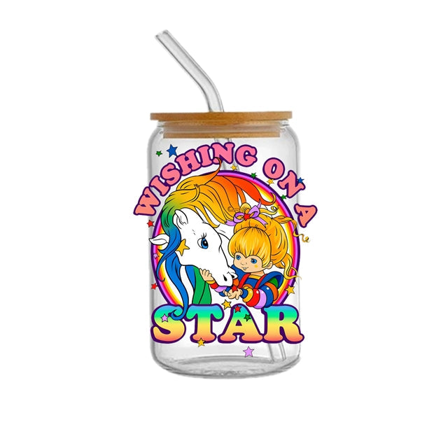 Rainbow Brite Strawberry Shortcake Several Choices UV DTF Glass Can Wrap FeeFiFauxLeather