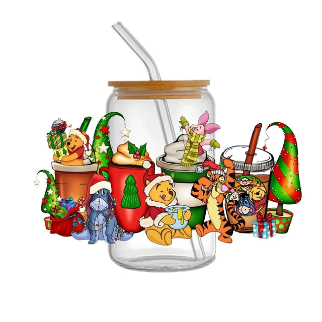 Honey Bear UV DTF Glass Can Wrap FeeFiFauxLeather