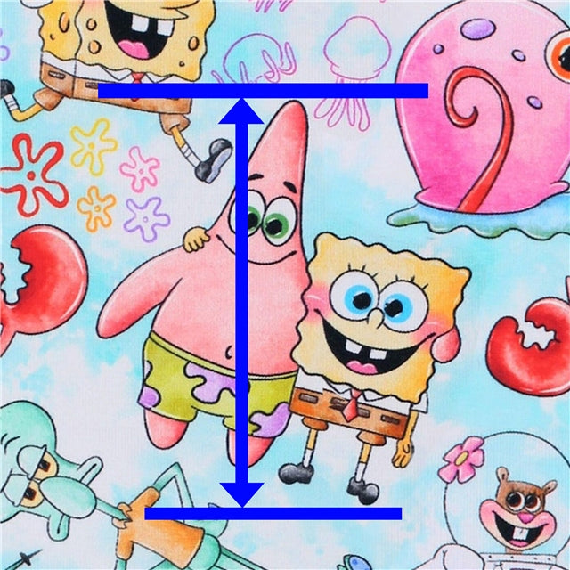 Sponge Bob Litchi Printed Faux Leather Sheet FeeFiFauxLeather