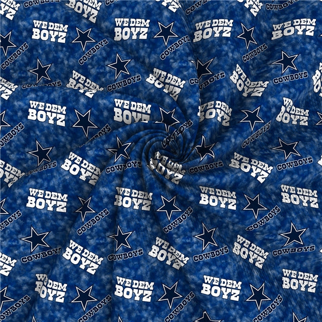 Cowboys Football Printed Fabric FeeFiFauxLeather