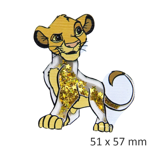 Lion Quicksand Sequin Resin FeeFiFauxLeather