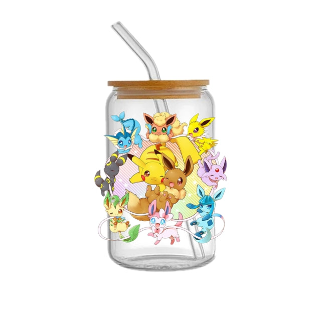Pokémon UV DTF Cup Wrap – Character Wrap for DIY Drinkware Projects FeeFiFauxLeather