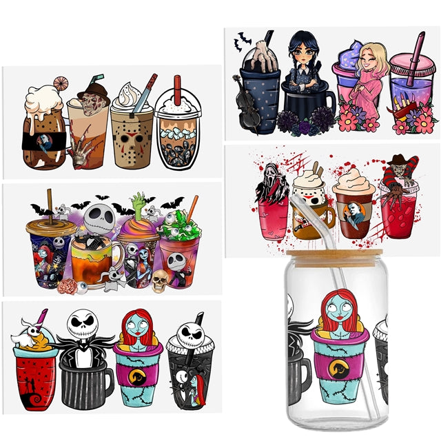 Wednesday UV DTF Cup Wrap – Decorative Wrap Design for Cups & Tumblers FeeFiFauxLeather