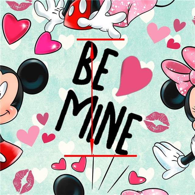 Mouse Valentine Printed Fabric FeeFiFauxLeather