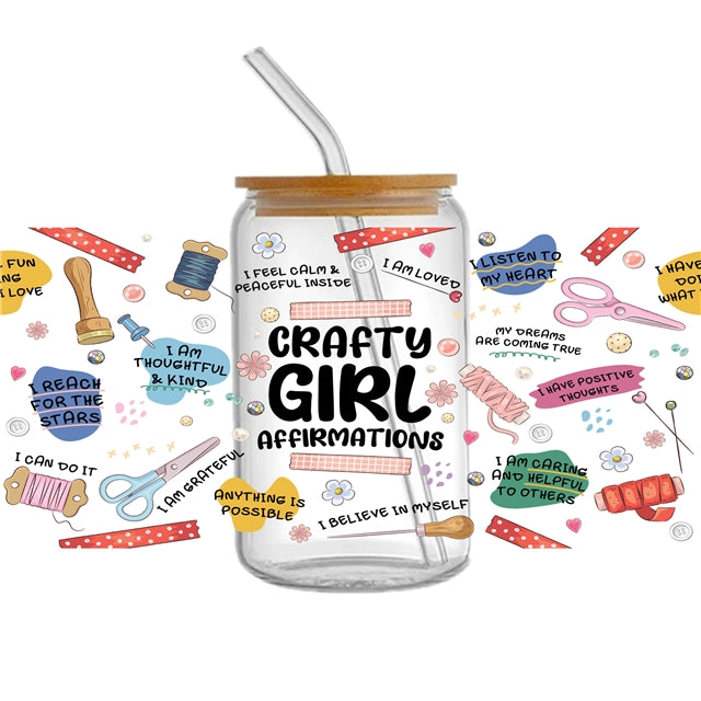 Crafty Girl UV DTF Glass Can Wrap FeeFiFauxLeather