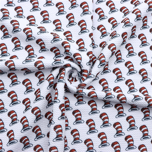 Cat In The Hat Printed Fabric FeeFiFauxLeather