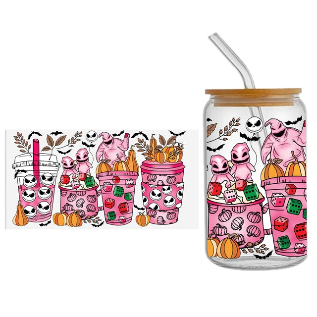 Halloween UV DTF Cup Wrap – Easy Cup Wrap for Tumblers & Projects FeeFiFauxLeather