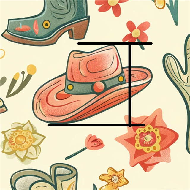 Western Cowboy Printed Faux Leather Sheet Litchi has a pebble like feel with bright colors FeeFiFauxLeather