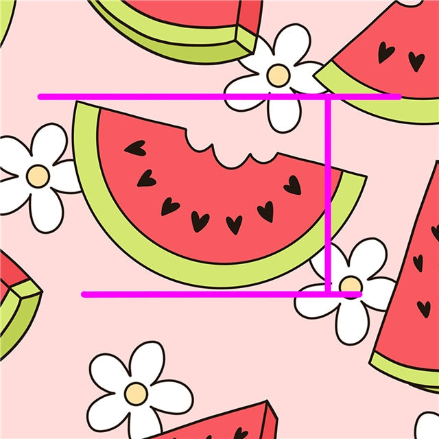 Watermelon Fruit Litchi Printed Faux Leather Sheet Litchi has a pebble like feel with bright colors FeeFiFauxLeather