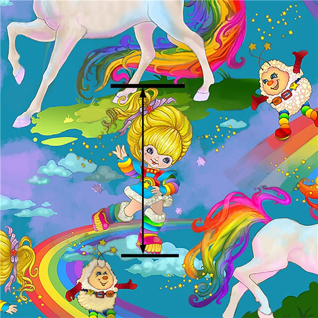 Rainbow Brite Printed Liverpool/Bullet Fabric FeeFiFauxLeather
