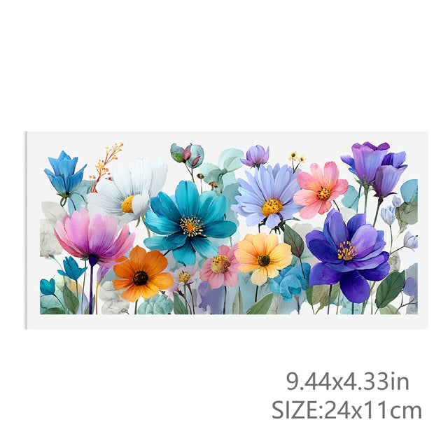 Flowers UV DTF Glass Can Wrap FeeFiFauxLeather