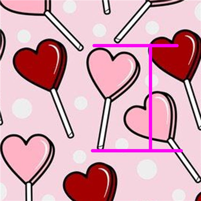 Valentine Hearts Printed Fabric FeeFiFauxLeather