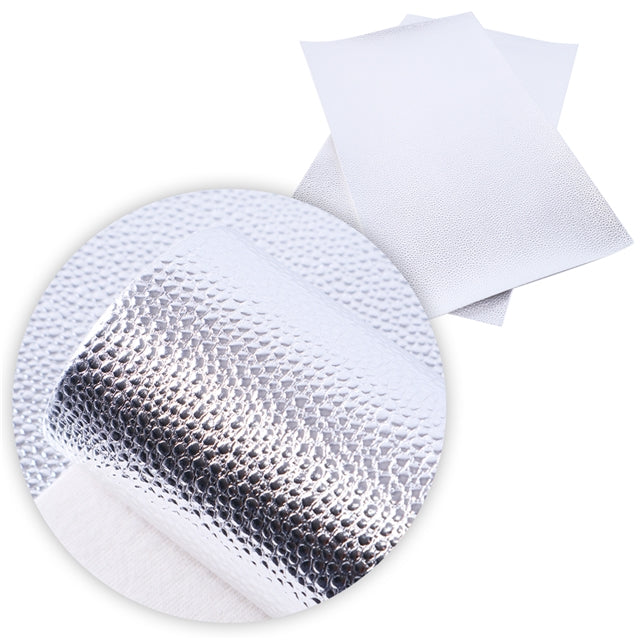 Metallic Litchi Faux Leather Sheet FeeFiFauxLeather
