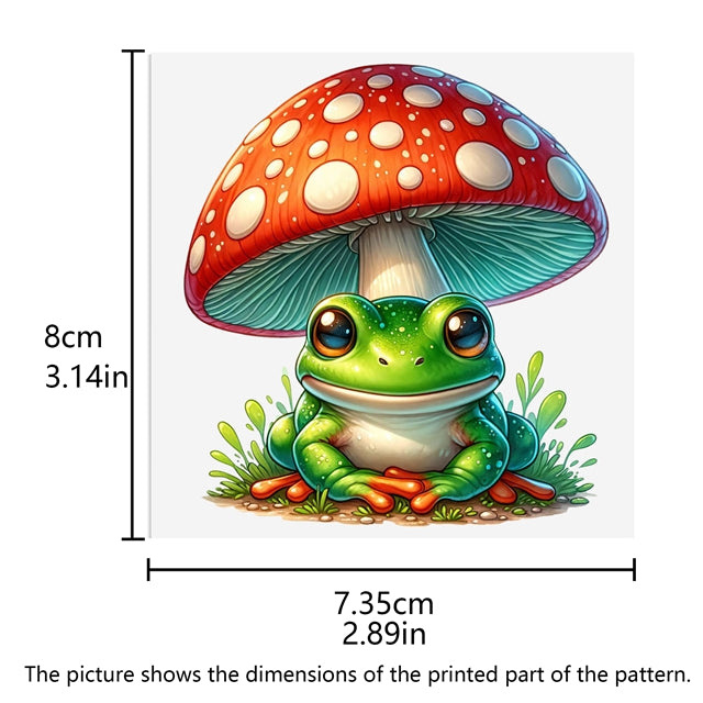 Frog Mushroom UV DTF Glass Can Wrap