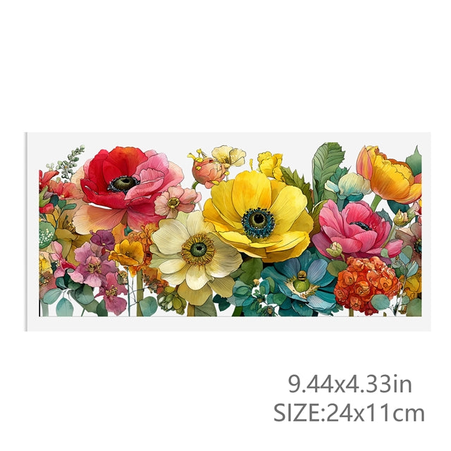 Flowers UV DTF Glass Can Wrap