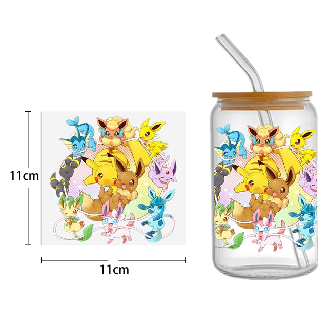 Pokémon UV DTF Cup Wrap – Character Wrap for DIY Drinkware Projects FeeFiFauxLeather