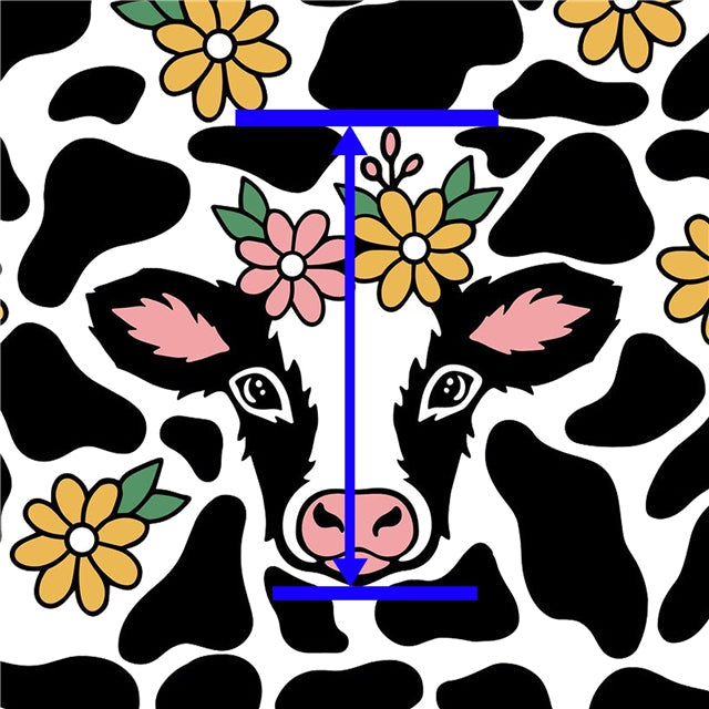 Cows Litchi Printed Faux Leather Sheet Litchi has a pebble like feel with bright colors FeeFiFauxLeather