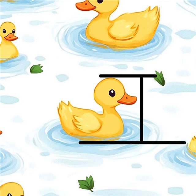 Rubber Ducks Printed Textured Liverpool/ Bullet Fabric FeeFiFauxLeather